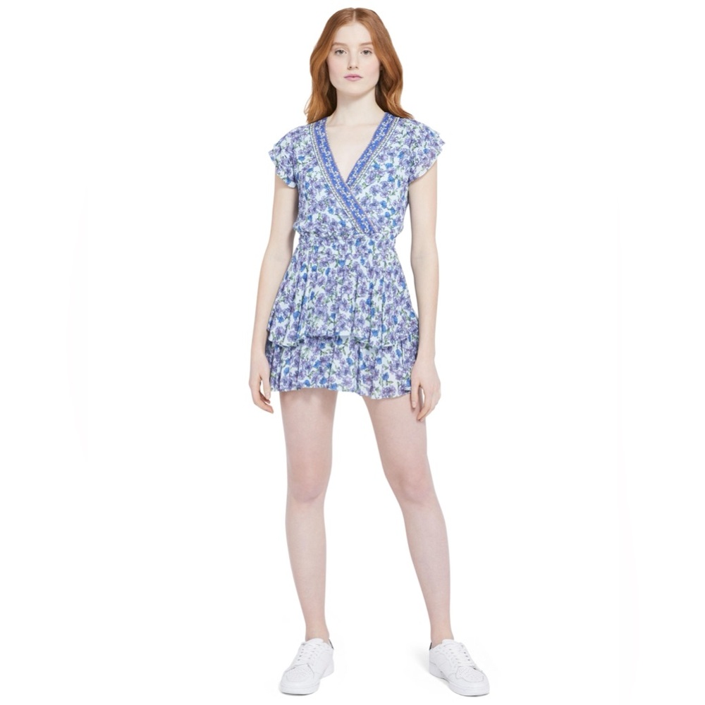 Alice + Olivia Mariska Blue Floral Romper
